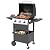 3 Burners Portable BBQ Gas Grill, 30000 BTU Small Camping Barbecue Propane Grills Outdoor Cooking, Built-in Thermometer Stainless Steel Barbeque Propane Grills for Patio/Backyard/Garden/Picnic