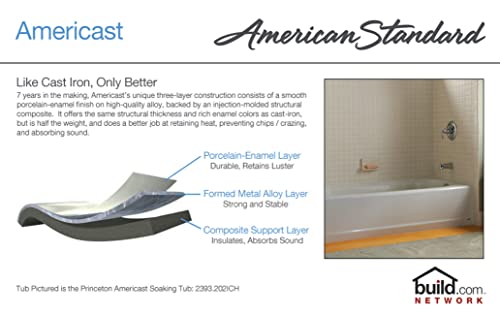 American Standard 2461002.020 Cambridge Apron-Front Americast Soaking Bathtub Right Hand Drain thumb #2