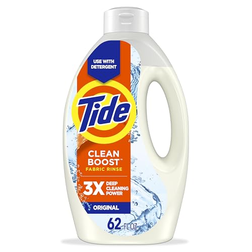 Tide Clean Boost Fabric Rinse, 62 fl oz fl oz, Removes Odors and Residues, Safe on All Fabrics, Free of Dyes and Heavy Perfumes, Original Scent