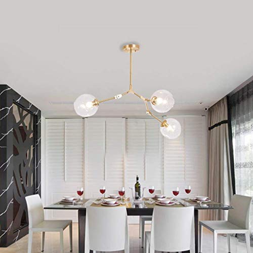 Lustre Sputnik Molécules E27 suspension en verre soufflé réglable