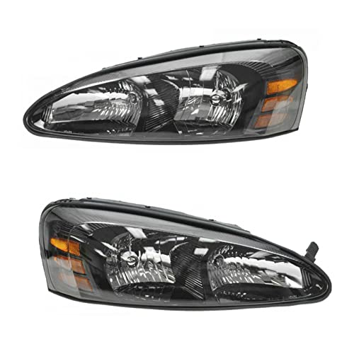 2 Piece Headlight Assembly Set Driver & Passenger Side Compatible with Pontiac Grand Prix 2004-2008 GM2502227 GM2503227 25851403 25851404