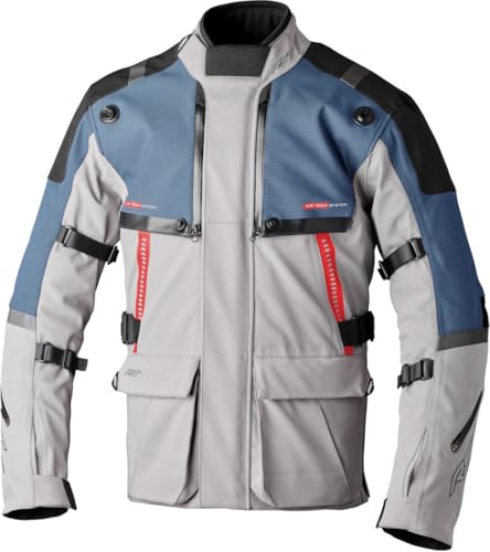 RST Pro Series Vulcan Motorrad Textil Jacke, silber/blau, S