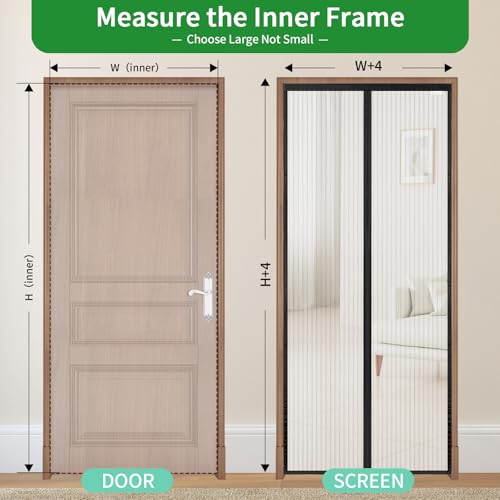 Meet Beauty Fliegengitter Balkontür 85x220cm | Magnet Fliegengitter Tür Ohne Bohren | Schwarzes Insektenschutzgitter für Tür & Balkon, Schützt vor Fliegen, Mücken & Insekten