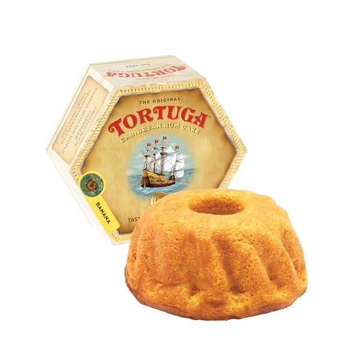 TORTUGA Caribbean Banana Rum Cake - 4 oz Rum Cake - The Perfect Premium Gourmet Gift for Gift Baskets, Parties, Holidays, and Birthdays - Great Cakes for Delivery, 4.0 Ounce