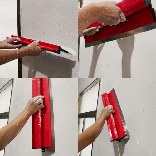 16” Drywall Skimming Blade, 2 PC 0.3mm Stainless Steel Skimming Blade, Drywall Smoothing Spatula Knife for Finishing Wall, Plaster, Wallboard by WYPROCEED - Image 5