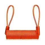 CABLEPELADO - Cable Recordatorio Candado de Disco (1.5m, 4mm) | Antirrobo Visual para Bicicleta, Moto y Scooter | Previene Olvidos | Naranja