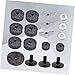 OFFSCH Cymbal Replacement Parts Kit Felt Pad Butterfly Nut Drum Cymbal Tool Electric Drum Grey