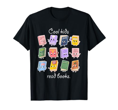 Cool Kids Read Books School Librarian Reading Teacher T-Shirt