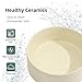 Havniva Keramik 15.5cm Hundenäpfe für kleine und mittelgroße Hunderassen Futter- und Wassernäpfe (2er Set - Beige, 850ml)