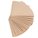 100pcs Kaffeefilter Papier Kaffee Tropf Papier Einwegholz Zellstoffkegelform Kaffeesieb (V02 Filterpapier 100 Stück)