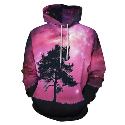Sweat à capuche nébuleuse unisexe pull décontracté crewneck imprimé surréalisme