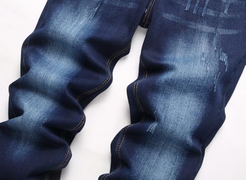 JUNBAOSS Men's Slim Fit Jeans Stretch Ripped Skinny Jeans for Men, Fashion Straight Leg Comfort Flex Waist Casual Pants3
