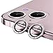 qichenlu 3 Stück Bling Strass (Pink) Kamera Linsen Schutz Glas Groß Glitzer Stein kompatibel mit iPhone 13 / iPhone 13 Mini,Einzeln Objektiv Abdeckung Diamant Hinten Kamera Dekoration Folie