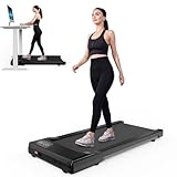 DeerRun Under Desk Walking Pad Treadmill for Home & Office, 6% Manual Incline, 2.5 HP, 0.6–3.8 MPH Walking Speed, 300 lb Capacity, App & Remote Control