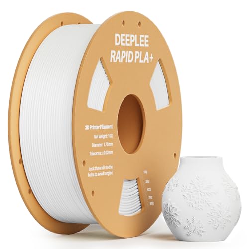 Image of Rapid PLA Plus Filament 1.75mm, High Speed 3D Printer Filament Up to 600mm /s, PLA+ Filament Dimensional Accuracy + /- 0.02 mm Fits Most FDM 3D Printer, Cardboard Spool White 1kg
