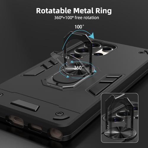 Image of NDCOM for Samsung S25 Ultra Back Cover | Premium S25 Ultra Case for Maximum Protection | Sleek Design Samsung S25 Ultra Back Cover | Ring Holder Case