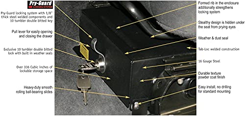 Tuffy Security Products Front Driver Side Underseat Drawer - '97-06 Wrangjer Tj; W/O Flip Seat (Black) #TOP5
