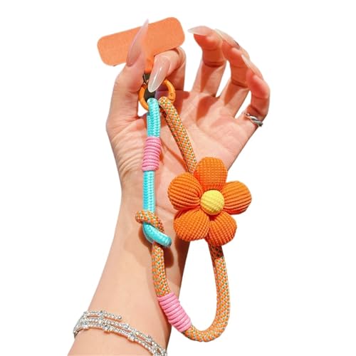 Cordón universal para teléfono móvil antipérdida con diseño floral de muñeca 2uds