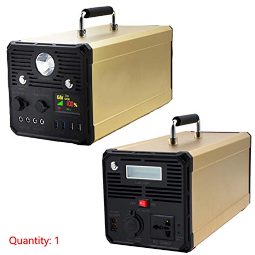 SWTY Generatore Solare 1000W Batteria al Litio Alimentazione di Accumulatore di Energia, DC/AC Inverter Caricato da Pannello Solare/Presa Batteria Solare Backup di Emergenza di Campeggio Esterna