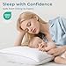 Sasttie Bed Pillows for Side, Back, and Stomach Sleepers - Oeko-Tex Certified Down Alternative Plump Filling - Hotel Quality and Machine Washable, White, Queen Size Set of 2