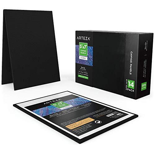 Arteza White And Black Canvases Bundle, Painting Art Supplies For Artist, Hobby Painters & Beginners #TOP7