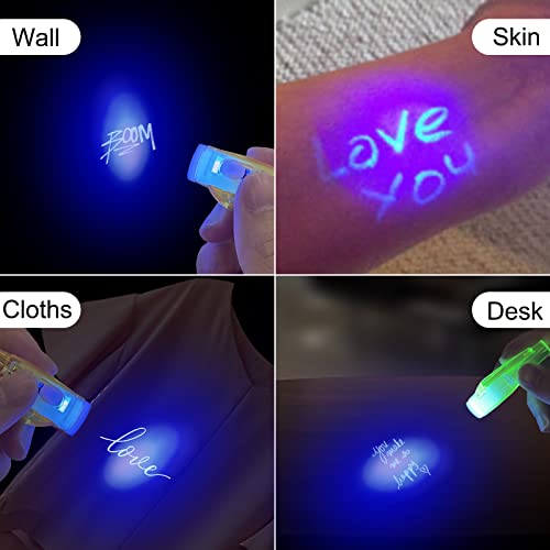 Gvolatee 18 Stück Zauberstifte Kinder UV Licht, Stift mit 18 Notizbuch, Geheimstift, Unsichtbar zum Schreiben Geheimer Nachrichten, Gastgeschenke, Mitgebsel, Kindergeburtstag
