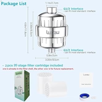 20 Stage Filter with 2 Cartridges in Total (Chrome)