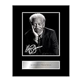 Signiertes Foto von Morgan Freeman, mit Passepartout, signiert, Geschenk