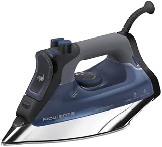 Rowenta DW8350 1775 Watts Ultimate Plus Steam Iron - Vertical Steam 430 Hole Sole Plate, Auto-off, Black & Blue
