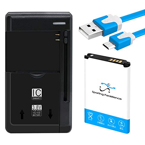 Upgraded Long Lifespan Li_ion Business Extra 1700mAh Battery Universal USB/AC Dock Wall Charger Micro USB Flat Cable 3ft Compatible with LG Exalt LTE VN220 Verizon