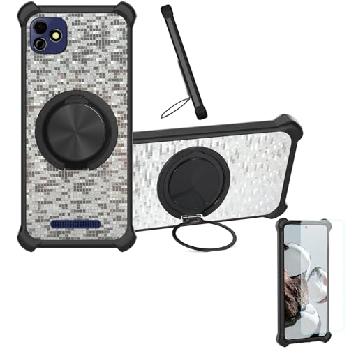 �Ή� Sky Device Elite D5 Max �P�[�X Phone Case [1�� 9H+�d�x���� �K���X�t�B����][360°��]���X�^���h�A�}�O�l�b�g��]CX-21-HEI