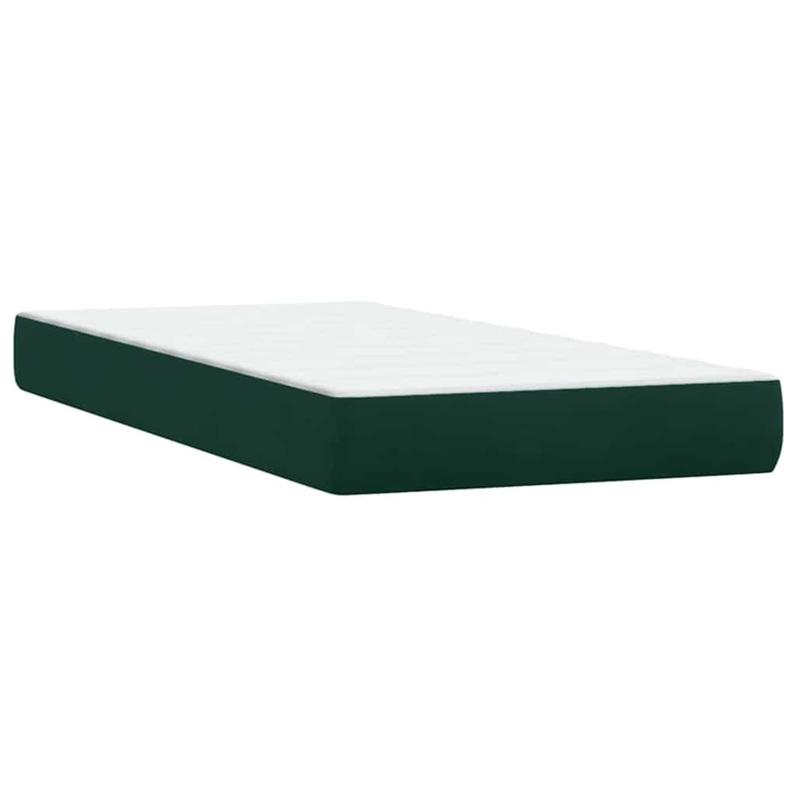 ATOMSTACK MAKER Letto a molle, 180 x 220 cm, colore verde scuro, design in velluto con testiera regolabile in altezza, materasso a molle insacchettate e topper traspirante, con rete a doghe e 2