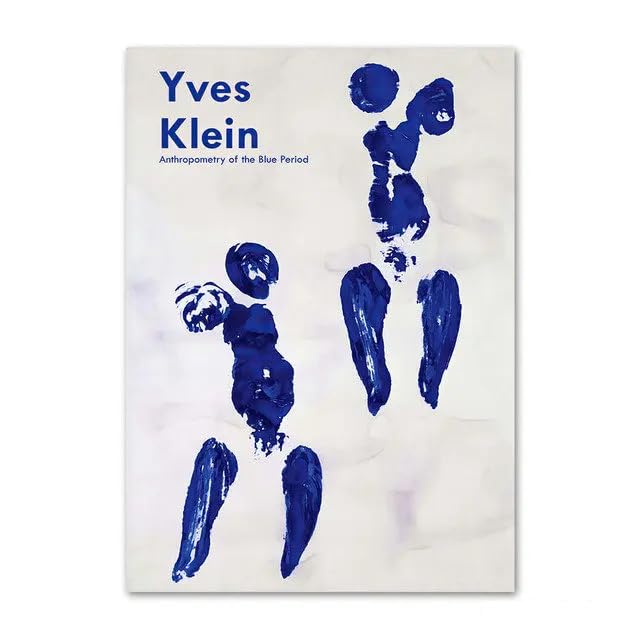 Art mural Yves Klein affiche haut de gamme bleu moderne sur toile 50x70cm