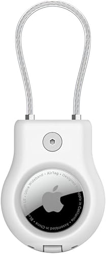 Vista 95 de Belkin - Soporte seguro con llavero para Apple AirTag, funda duradera y resistente a los arañazos con cara abierta y bordes elevados, protección