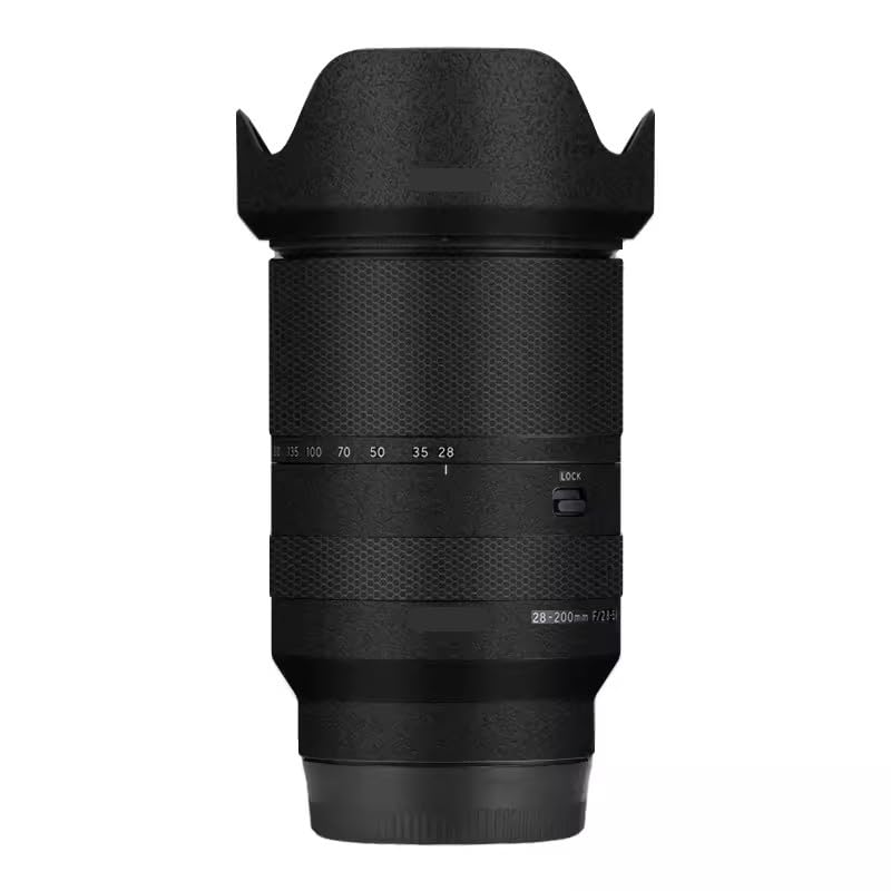 Autocollant Tamron 28-200mm noir givré anti-rayures : skin de protection pour objectif Sony