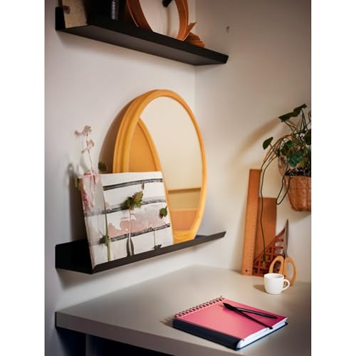 Image of 24 Inch Set 3 Black Wall Shelf - Metal Floating Shelf for Wall, Wall Mounted Shelves, Modern Wall Shelf for Bedroom & Living Room Storage, Minimalist Wall Mount Shelf (60.96 CM Long X 24 CM deep)