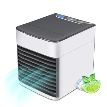 Mini Ar Condicionado Portátil 3 em 1 – Climatizador, Ventilador e Umidificador de Ar com 3 Velocidades, Tanque de 350ml para até 8h de Resfriamento – Silencioso e Econômico, Perfeito para Uso Pessoal!