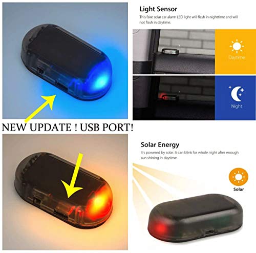 image for KAGOR Car Alarm Light Car Solar Power Simulated Dummy Alarm Warning An