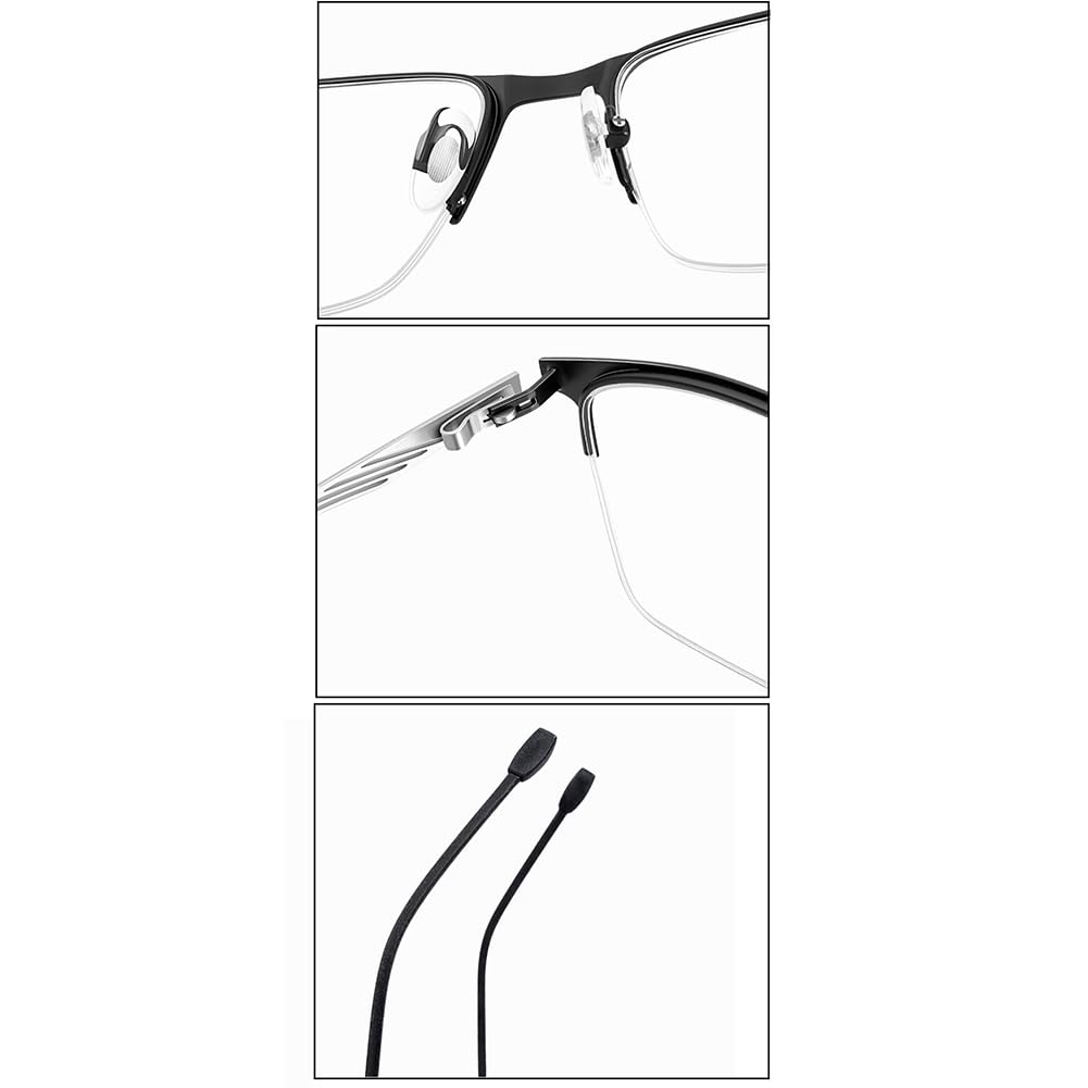 RICCIE Herren Pure Titanium Smart Zoom Anti-Blaulicht Lesebrille, HD Aspheric Resin Lenses Anti-Müdigkeit Schutzbrille Dioptrien,01,+2.0