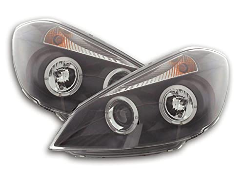 Feux phares Renault Clio 2005-2014 noirs de style tuning design