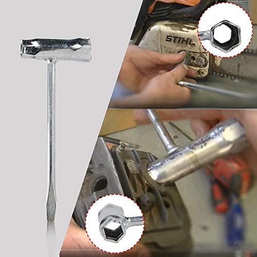 Hovico 2 Pcs Chainsaw Scrench Replacement Combination Screwdriver and Wrench, Scrench 13mm x 19mm 13-by-19 mm Bar T-Wrench Spanner Tool Replacement for Stihl Chainsaw