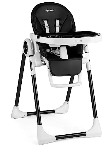Chaise haute facile à nettoyer Nukido Belo rose pour simplifier les repas de bébé