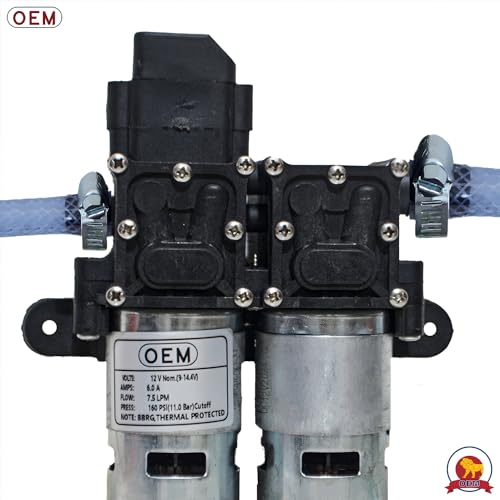 Image of OEM 12V Double Motor Diaphragm Water Pump | 8 LPM High Flow Rate | High Pressure Copper Winding Motor | Auto Cut-Off Agricultural & Sprayer Pump