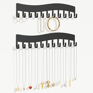 Josmimic Wand-Halsketten-Organizer-Halterung Schwarz