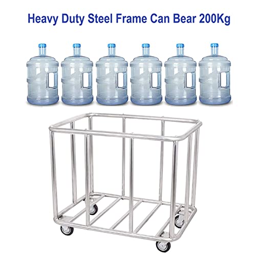 Commercial Heavy-Duty Laundry Hampers Cart,Large Stainless Steel Storage Trolley Cart With Wheels,Rolling Baskets Trucks With Removable Canvas Liners Bag For Lndustrial/Home (Yellow-10) #TOP4