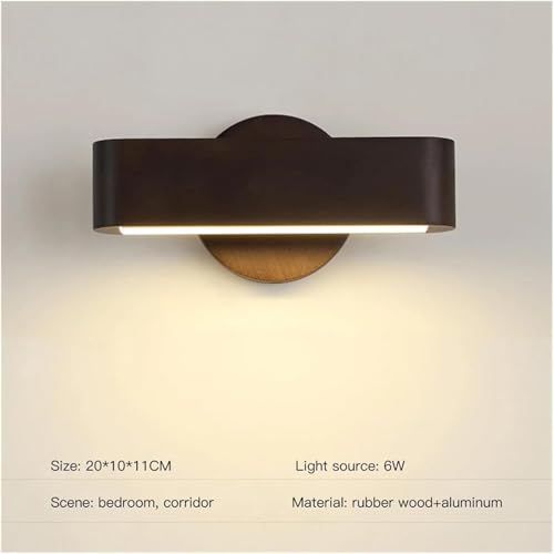 Aplique de pared LED de madera de nogal giratorio con 3 temperaturas regulables 6
