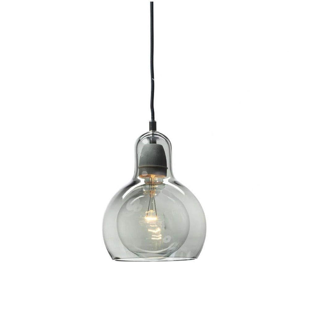 Lámpara Colgante Creativa Minimalista Nórdica de cristal gris ahumado para iluminación interior
