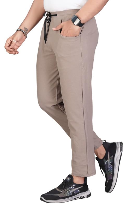 Image of HOODMASTER Men's Polyester Blend Track Pant with Drawstring Classic Style Regular Fit Solid Pattern and Standard Length | Mens Casual Daily Use Track Pants | Soft Fabric Modern Casual Track Pant