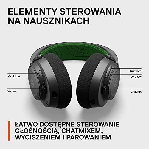 SteelSeries Arctis Nova 7X - Bezprzewodowy gamingowy i mobilny zestaw słuchawkowy - Łączność 2,4 GHz i jednoczesne połączenie Bluetooth - Akumulator na 38 godzin - Xbox Series X|S, PC, PS5, Switch