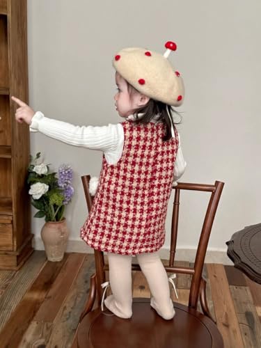Kids Little Girls Mushroom Wool Beret Classic French Artist Hat Winter Toddler Baby Beanie2